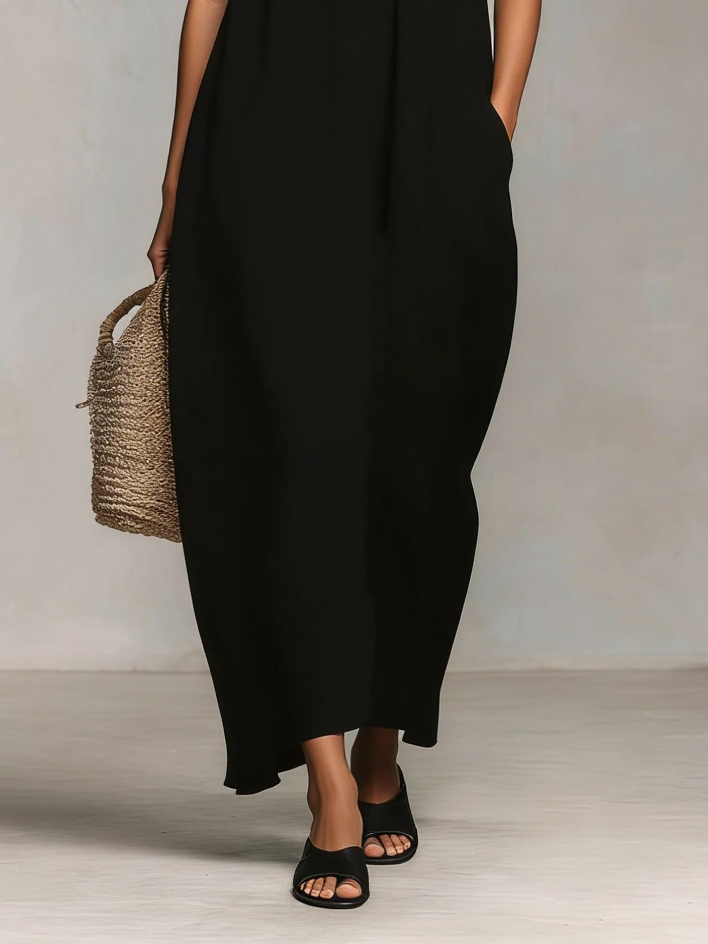 Mirelle™ Color Block Maxi Dress with Spaghetti Straps