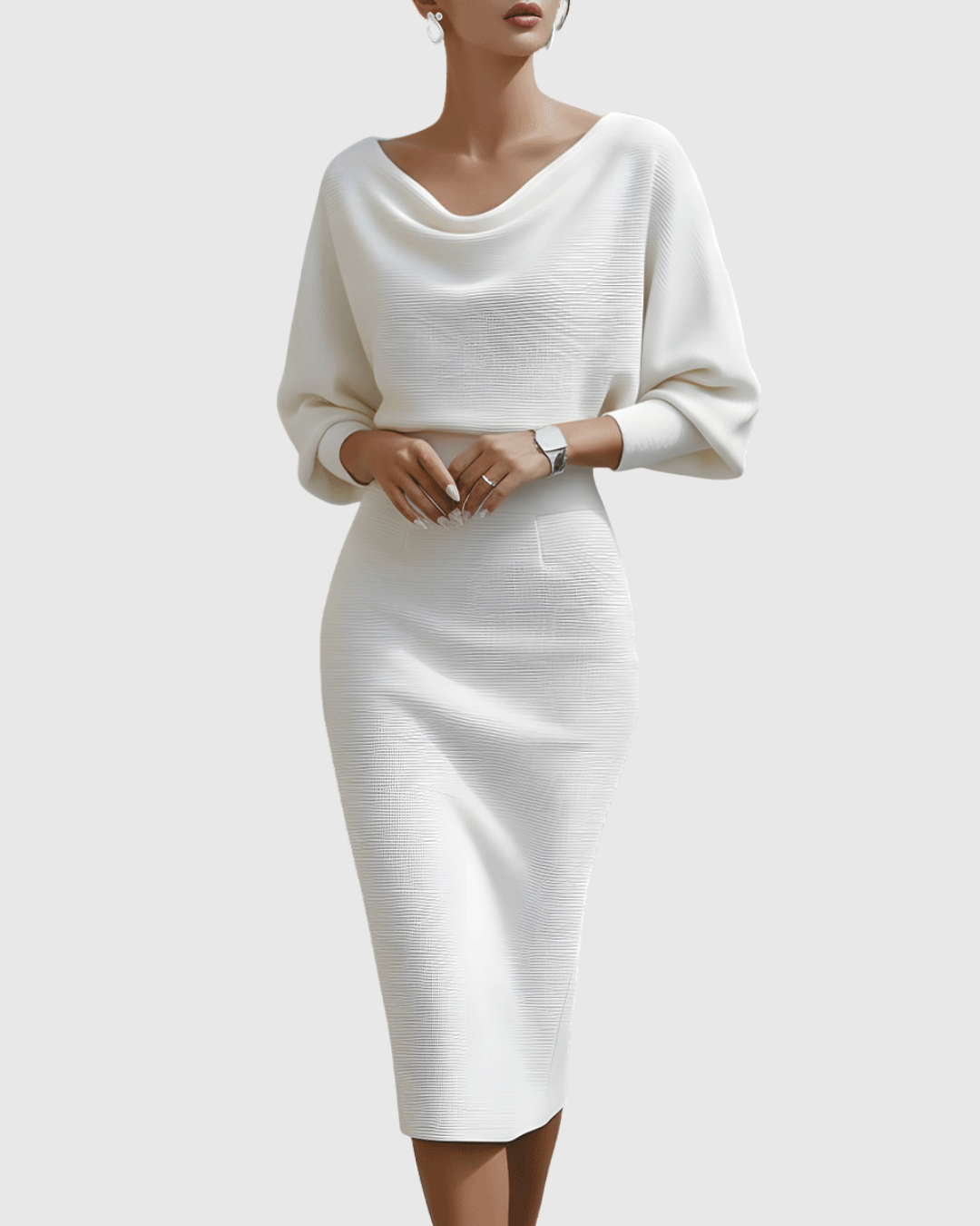 Ismeria | Draped Midi Dress