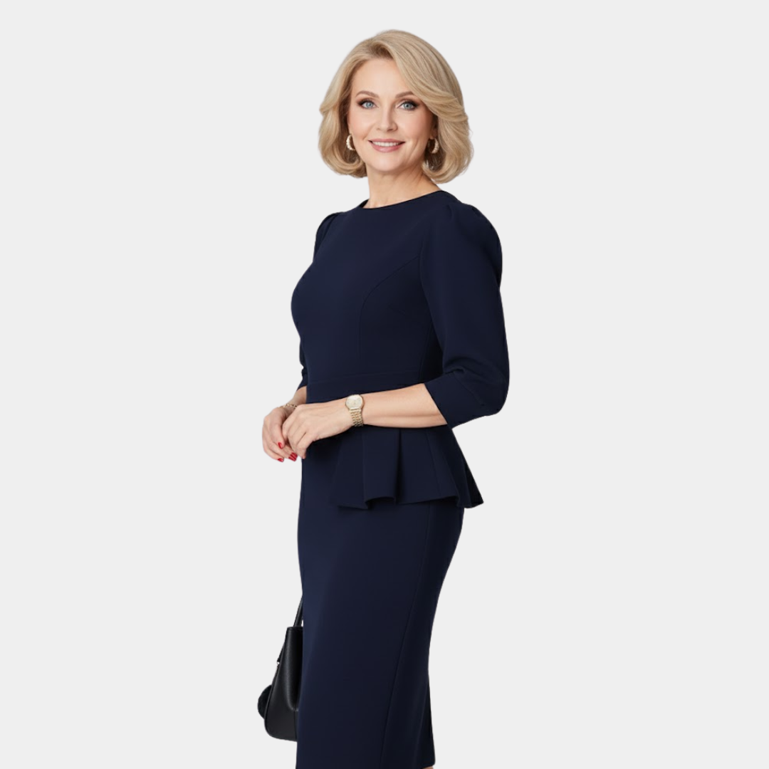 Claudine Bloom | Sophisticated midi dress with ruffles