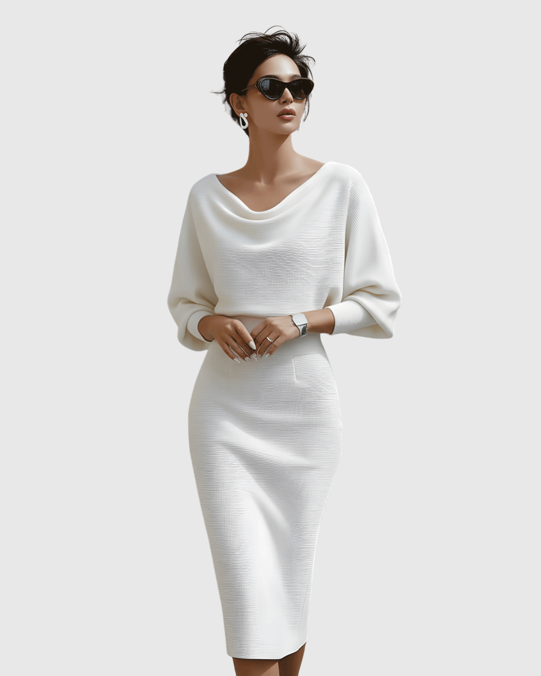 Ismeria | Draped Midi Dress