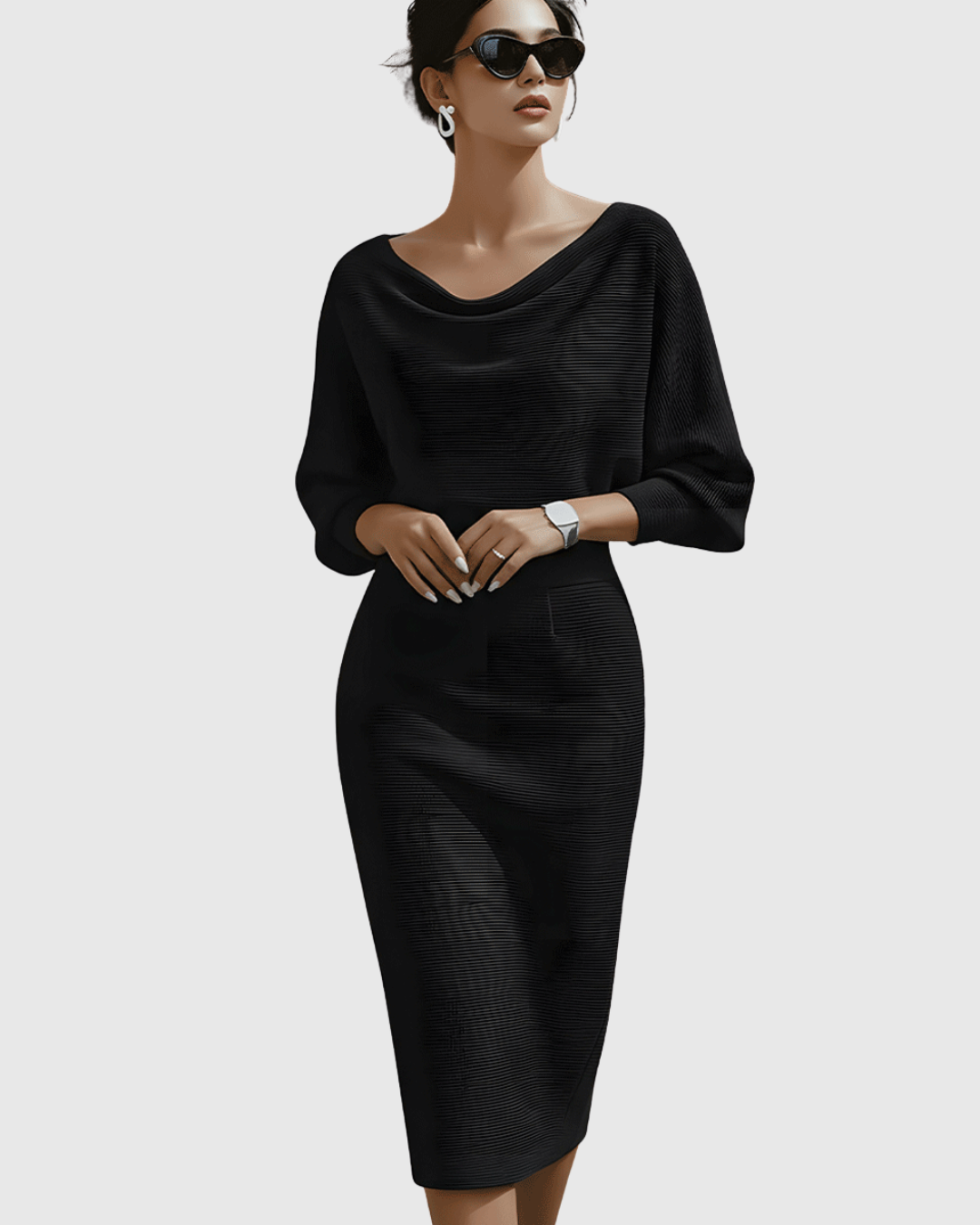 Ismeria | Draped Midi Dress