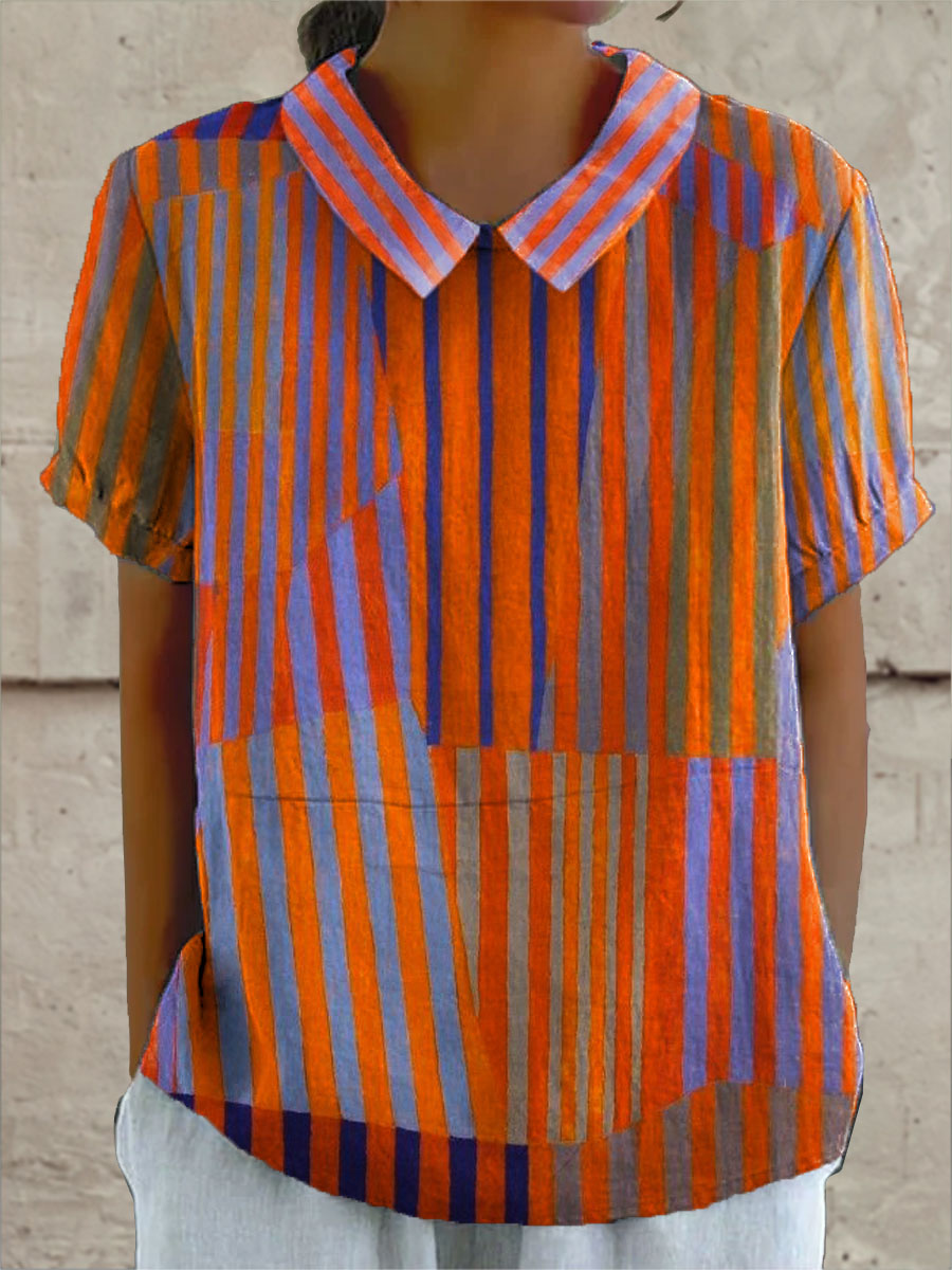 Nina™ Geometric Striped Shirt