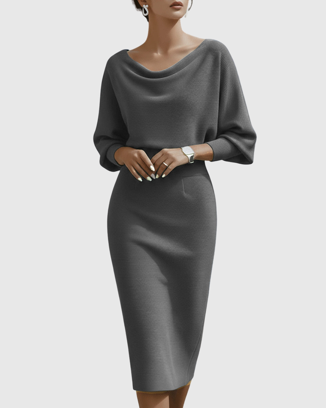 Ismeria | Draped Midi Dress