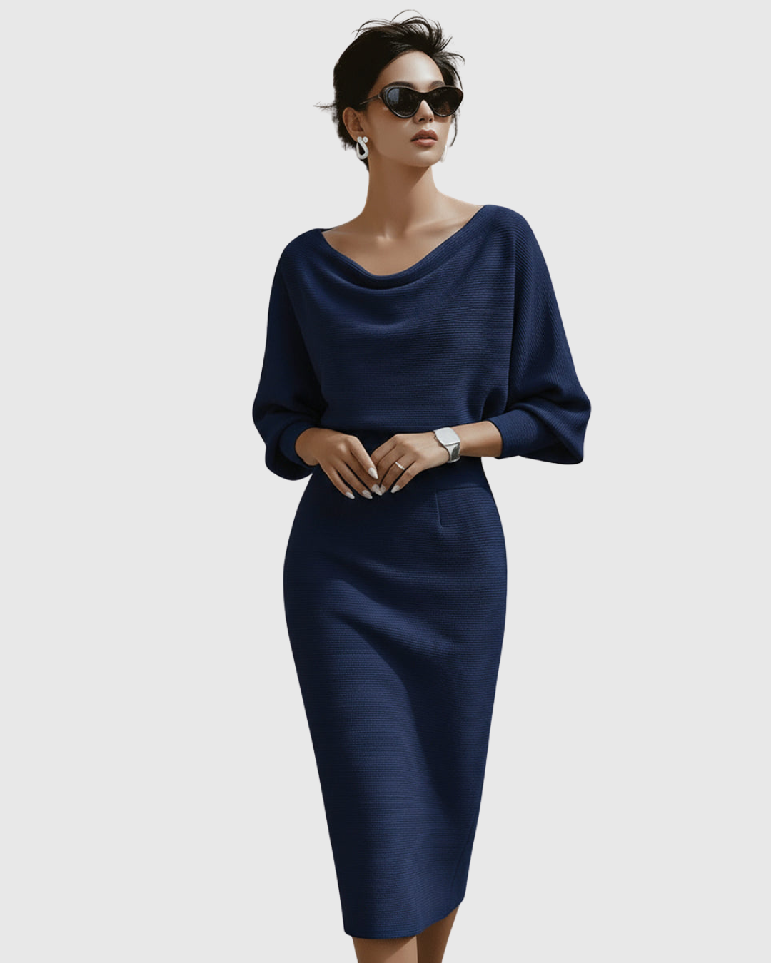 Ismeria | Draped Midi Dress