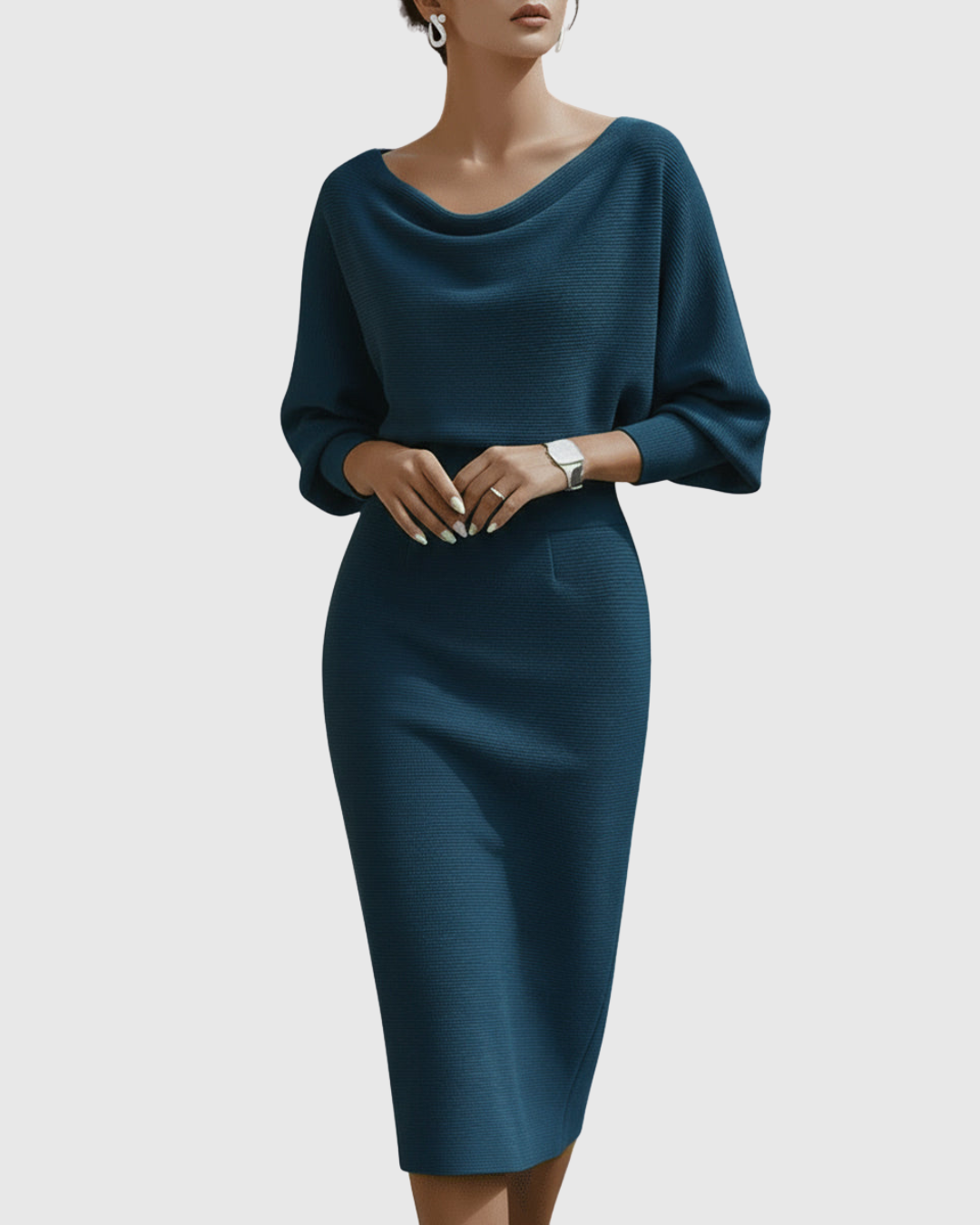Ismeria | Draped Midi Dress