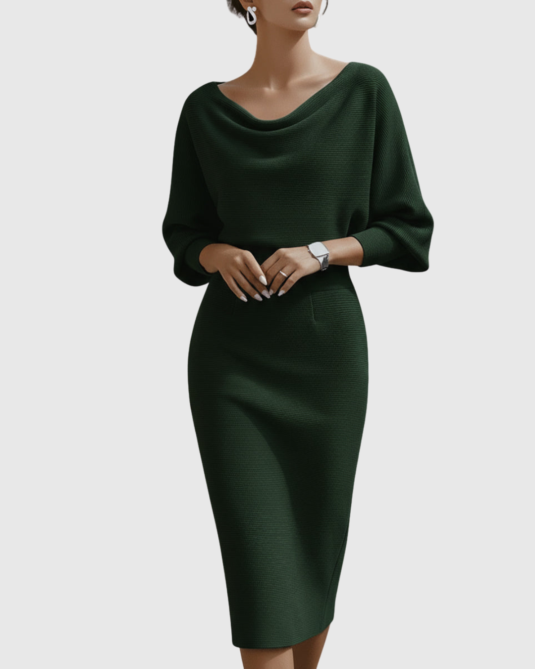 Ismeria | Draped Midi Dress
