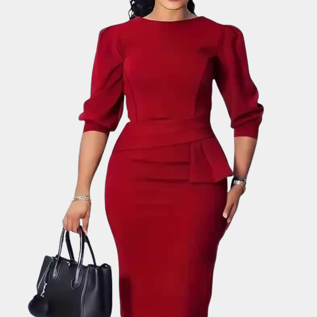 Claudine Bloom | Sophisticated midi dress with ruffles