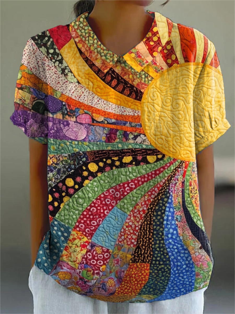 Lila™ Sunburst Patchwork Shirt