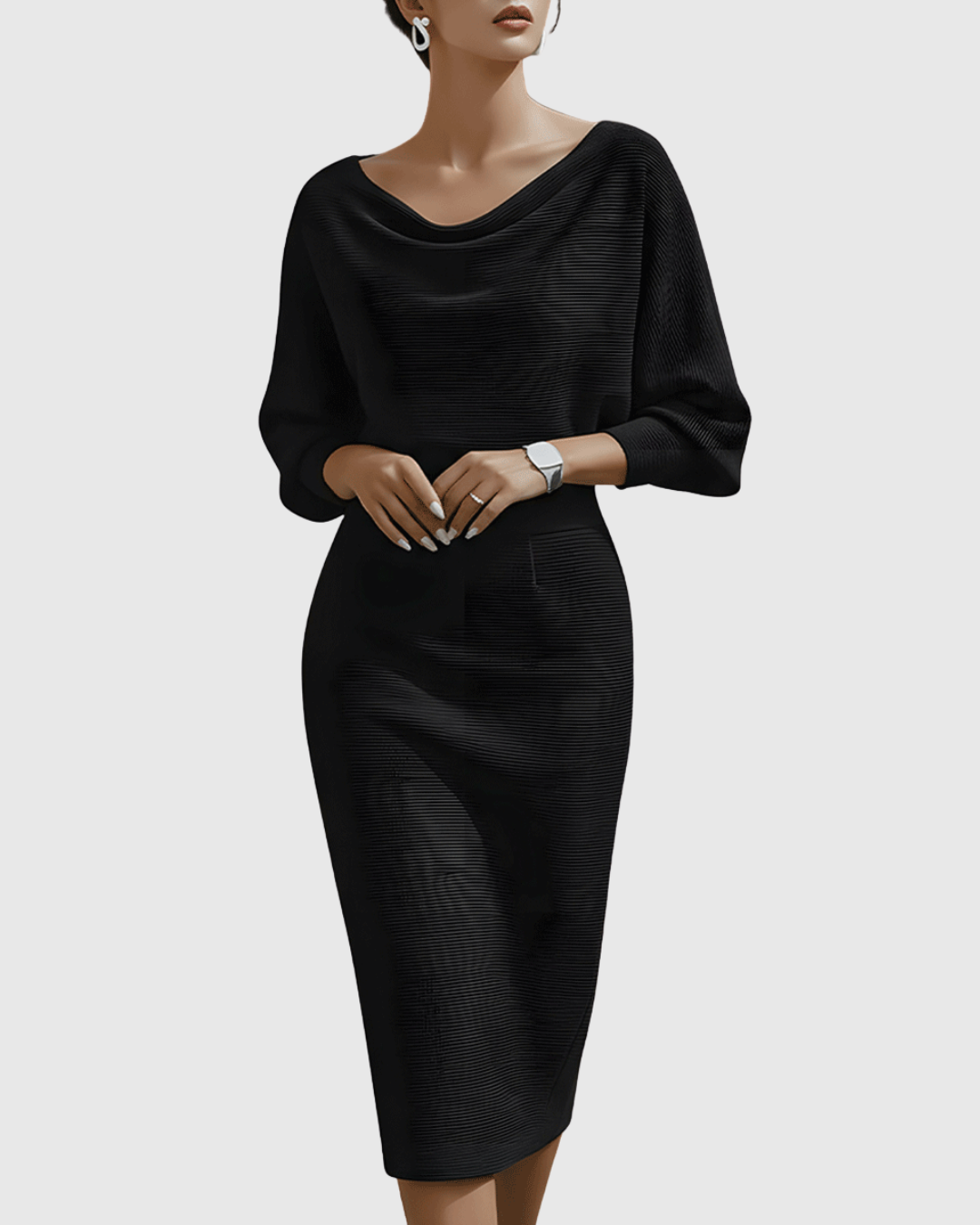 Ismeria | Draped Midi Dress