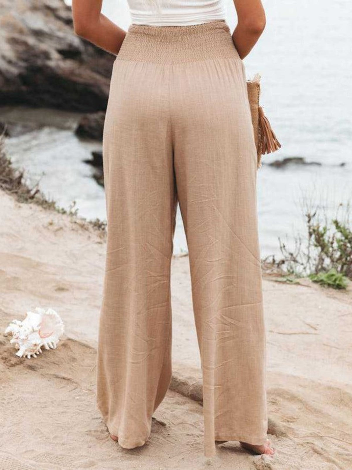 THALIORA™ REMI WIDE-LEG LINEN TROUSERS