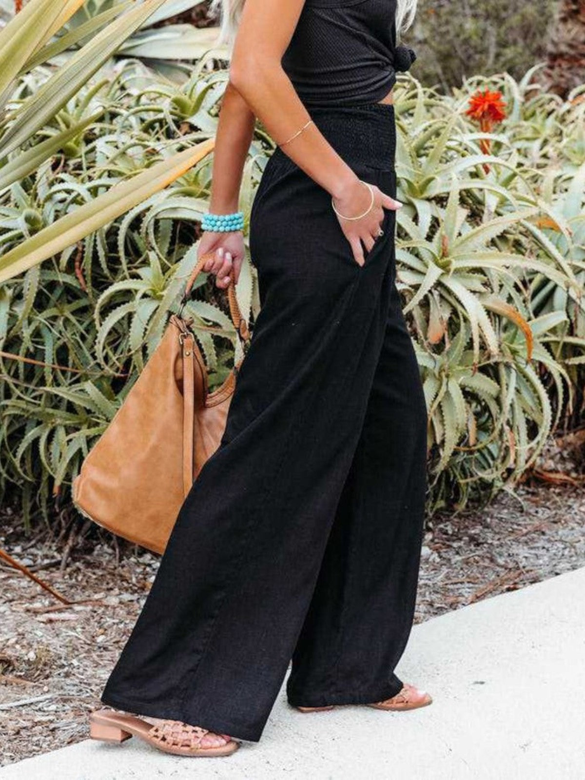 THALIORA™ REMI WIDE-LEG LINEN TROUSERS