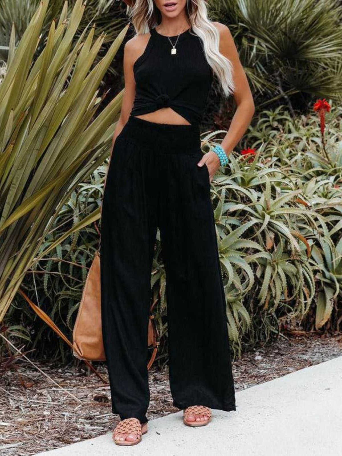 THALIORA™ REMI WIDE-LEG LINEN TROUSERS