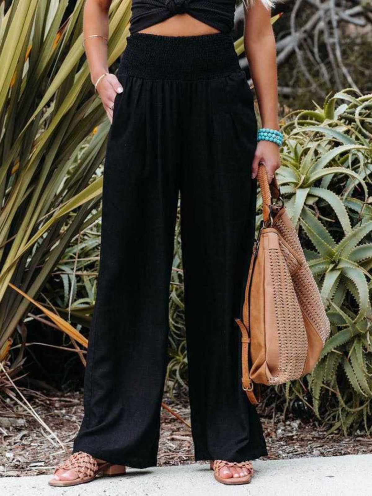 THALIORA™ REMI WIDE-LEG LINEN TROUSERS