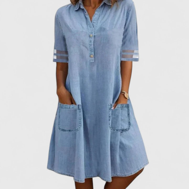 Brittany | Denim Dress that Enhances Your Figure