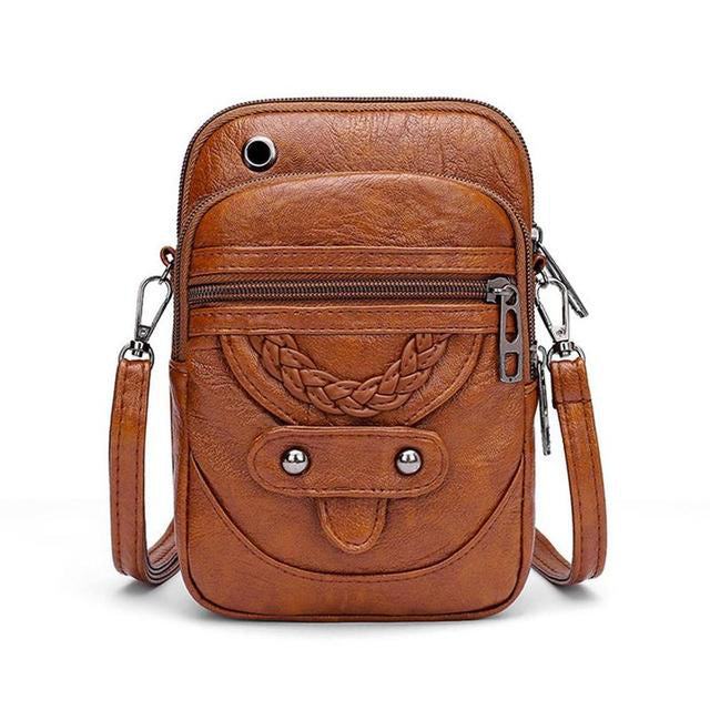 Vellana™ Vintage Leather Crossbody Bag