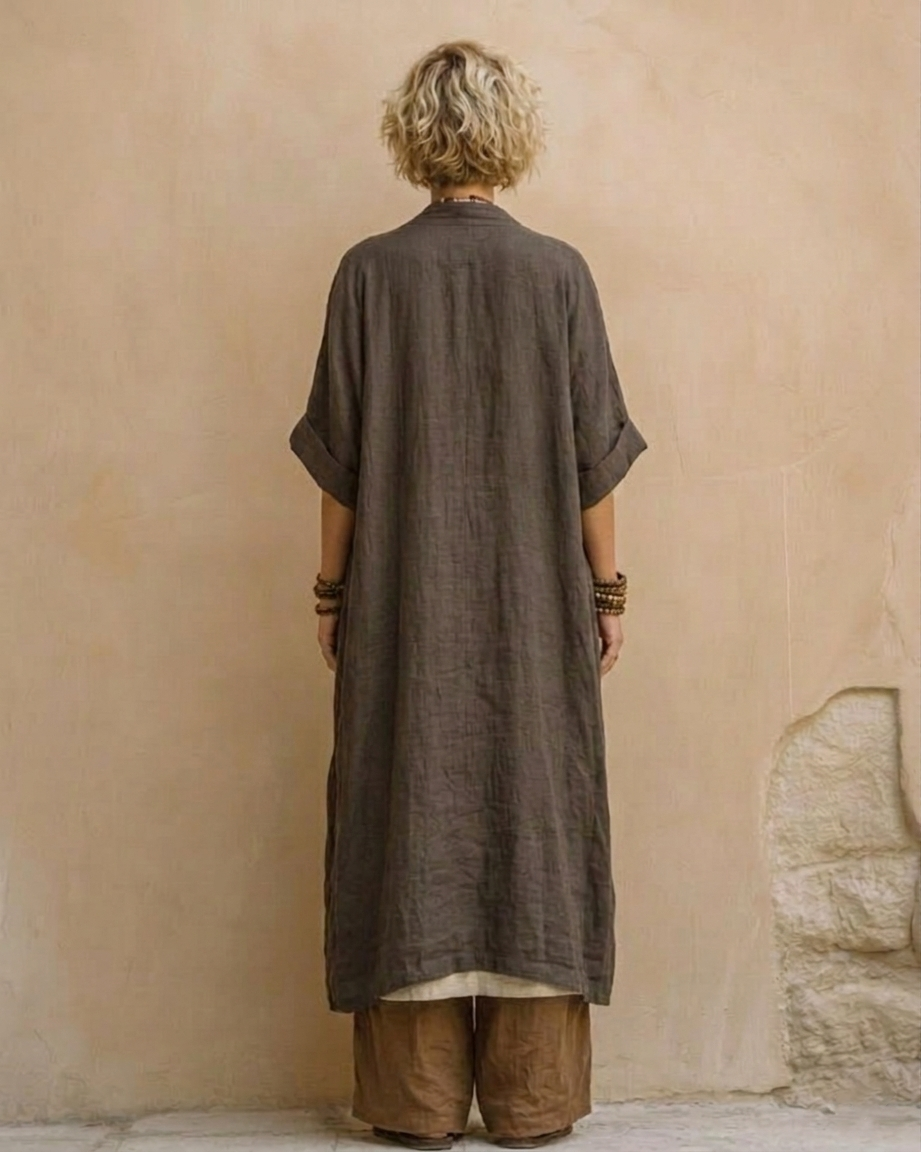 Bohemian Tribal Print 3-Piece Set in Gray and Brown