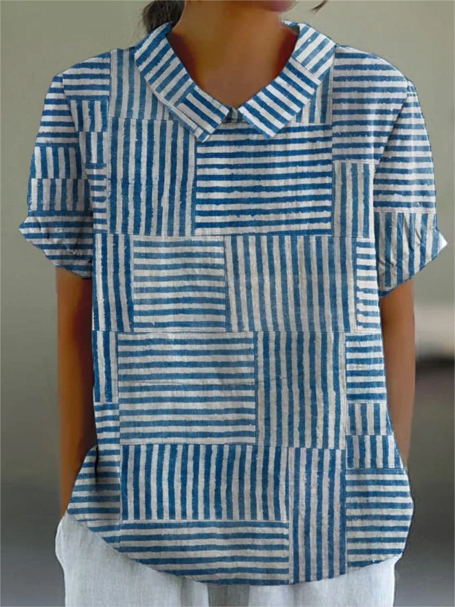 Amelia™ Striped Patchwork Shirt